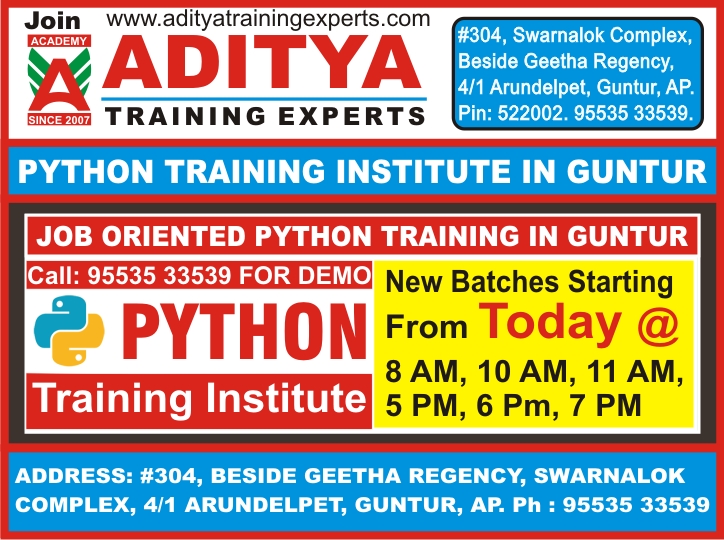 Python Course in Guntur - Best Python Training Institute in Guntur @ Aditya Training Experts